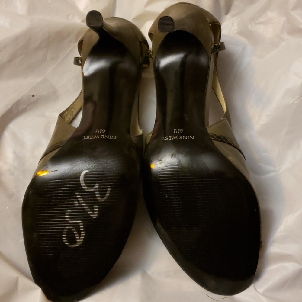 Nine West Leather Upper High Heel Shoes Size 6.5M - Picture 5 of 8